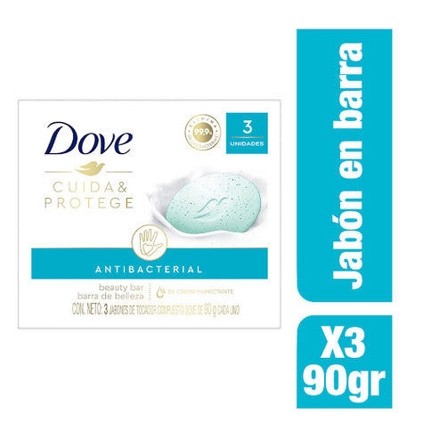 3 Jabones Dove Cuida Protege 90 Gramos