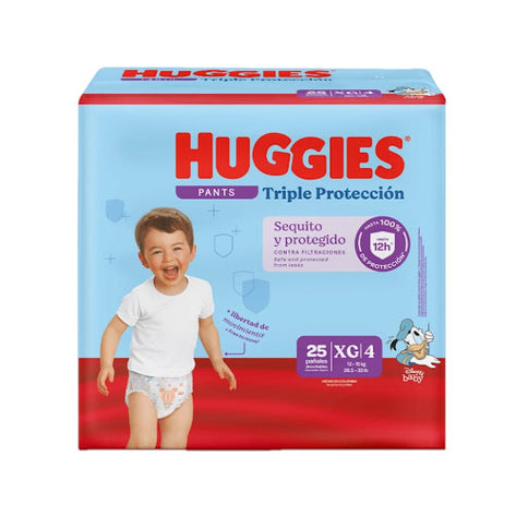 Pañales Huggies Triple Protección Pants Etapa 4Xg 25U