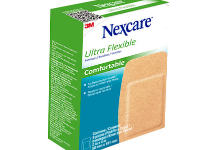 Banditas Nexcare Ultra Flexible Rodilla Codos 8 Unidades