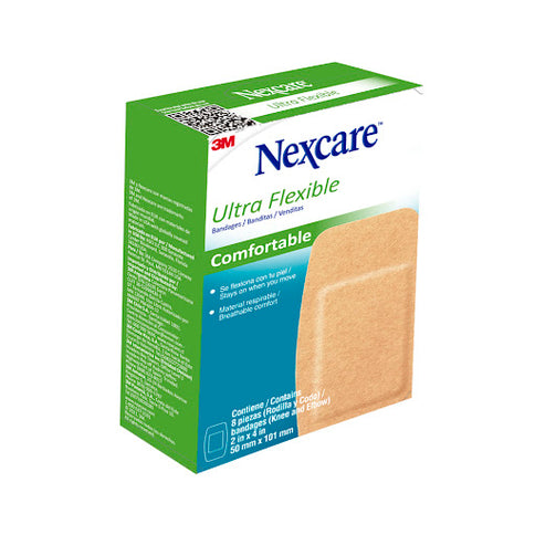Banditas Nexcare Ultra Flexible Rodilla Codos 8 Unidades