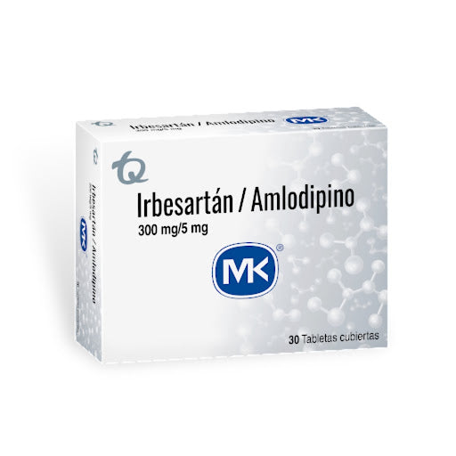 Irbesartan 300Mg Amlodipino 5Mg 30Tbs Mk