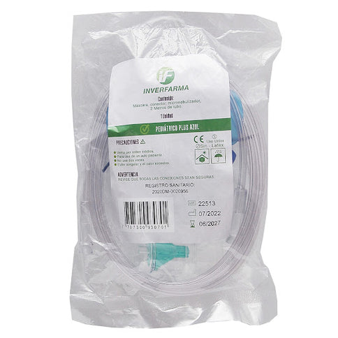 Kit Nebulizacion Plus Pediatrico Azul Inverfarm