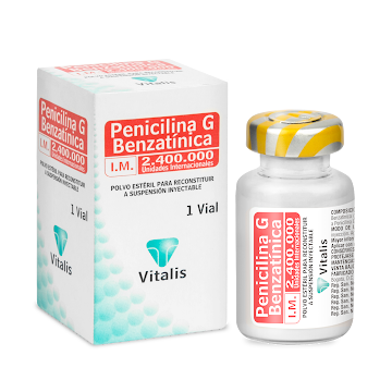 Penicilina G Benzatinica 2.4 Ui 10 Ampollas. Vt