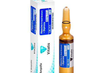 Hioscina+Dipirona 20Mg+2.5G/5Ml 1 Ampolla Vt