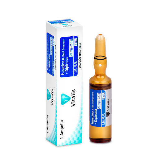 Hioscina+Dipirona 20Mg+2.5G/5Ml 1 Ampolla Vt