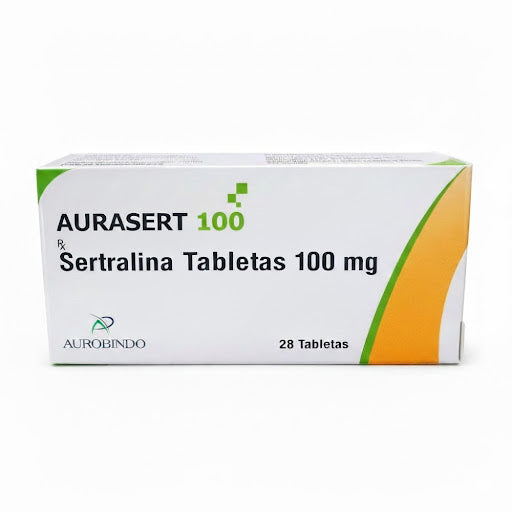 Sertralina Aurasert 100 Mg 28 Tabletas