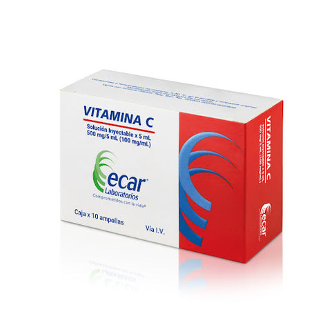 Vitamina C InyEcartable 5 Ml 10 Ampollas Ecar