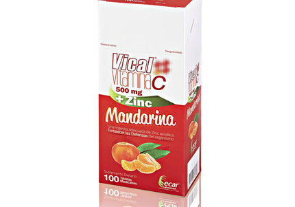 Vical Vitamina C 500Mg+Zinc Mandarina 100 Tbs