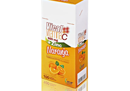 Vical Vitamina C 500Mg+Zinc Naranja 100 Tbs