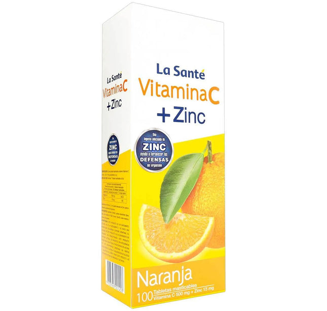 Vitamina C 500Mg + Zinc Naranja 100Tbs Mast