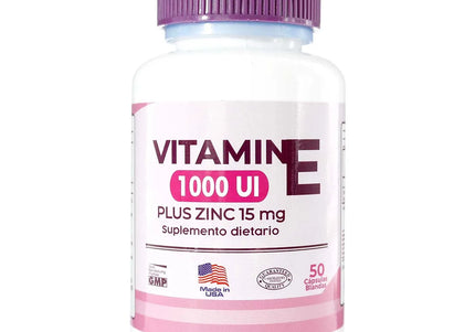 Vitamina E 1000 U.I. Zinc 15 Mg 50 Capsulas