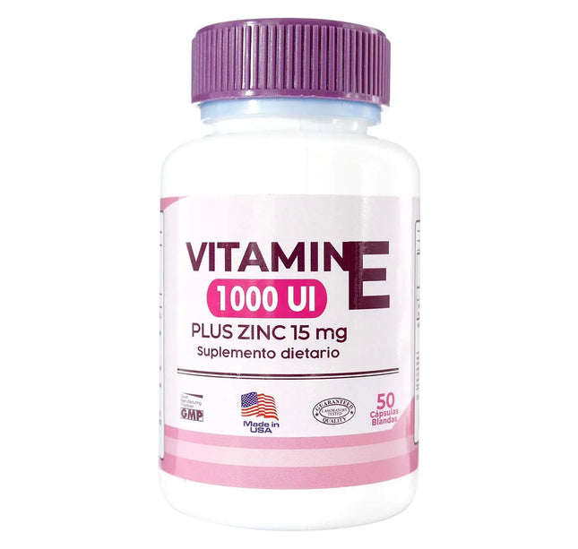 Vitamina E 1000 U.I. Zinc 15 Mg 50 Capsulas