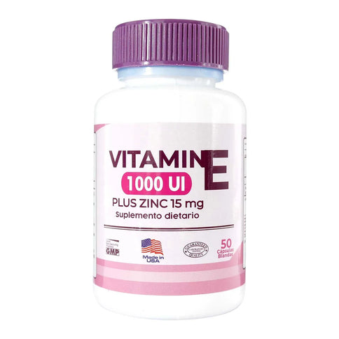 Vitamina E 1000 U.I. Zinc 15 Mg 50 Capsulas